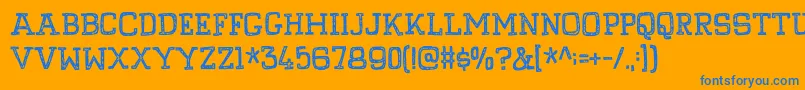 PompelmusCrispyDemo Font – Blue Fonts on Orange Background