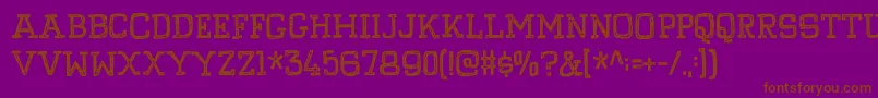 PompelmusCrispyDemo Font – Brown Fonts on Purple Background
