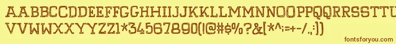 PompelmusCrispyDemo Font – Brown Fonts on Yellow Background