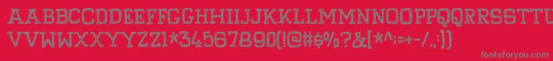 PompelmusCrispyDemo Font – Gray Fonts on Red Background