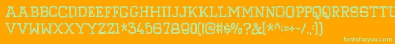 PompelmusCrispyDemo Font – Green Fonts on Orange Background