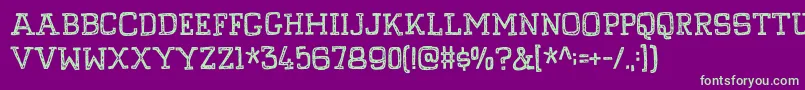 PompelmusCrispyDemo Font – Green Fonts on Purple Background