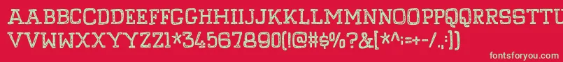 PompelmusCrispyDemo Font – Green Fonts on Red Background