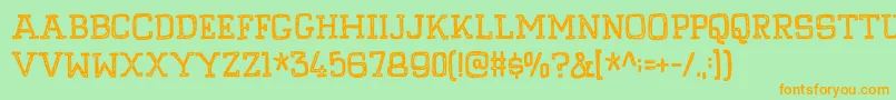PompelmusCrispyDemo Font – Orange Fonts on Green Background
