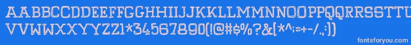 PompelmusCrispyDemo Font – Pink Fonts on Blue Background
