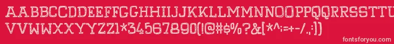 PompelmusCrispyDemo-Schriftart – Rosa Schriften auf rotem Hintergrund