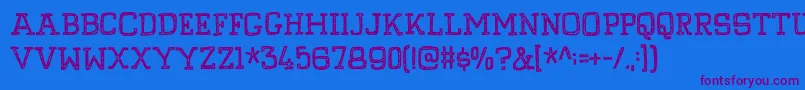 PompelmusCrispyDemo Font – Purple Fonts on Blue Background