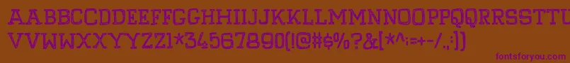 PompelmusCrispyDemo Font – Purple Fonts on Brown Background