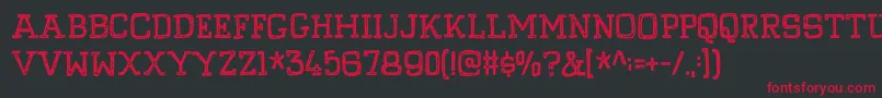 フォントPompelmusCrispyDemo – 黒い背景に赤い文字