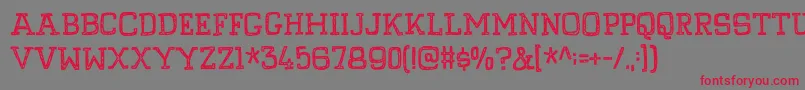 PompelmusCrispyDemo Font – Red Fonts on Gray Background