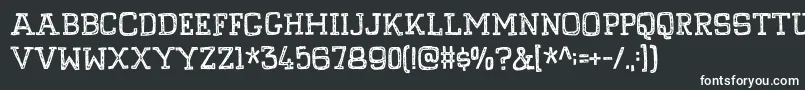 Шрифт PompelmusCrispyDemo – белые шрифты на чёрном фоне