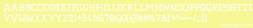 PompelmusCrispyDemo Font – White Fonts on Yellow Background