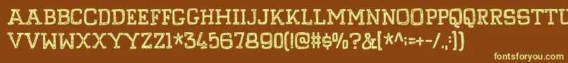 PompelmusCrispyDemo Font – Yellow Fonts on Brown Background