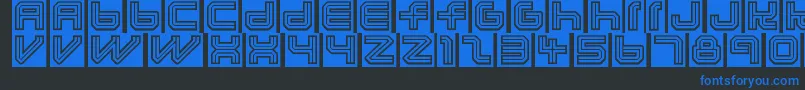 Lunaeclipsed-Schriftart – Blaue Schriften auf schwarzem Hintergrund