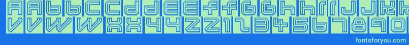 Lunaeclipsed Font – Green Fonts on Blue Background