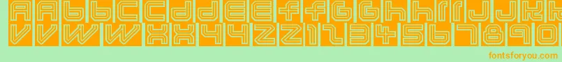 Lunaeclipsed Font – Orange Fonts on Green Background