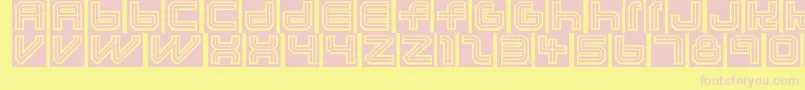 Шрифт Lunaeclipsed – розовые шрифты на жёлтом фоне
