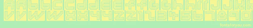 Lunaeclipsed Font – Yellow Fonts on Green Background