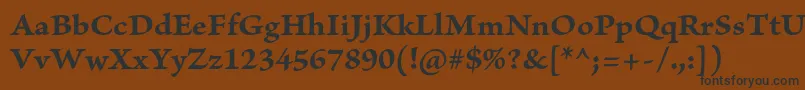 BriosoproBoldcapt Font – Black Fonts on Brown Background