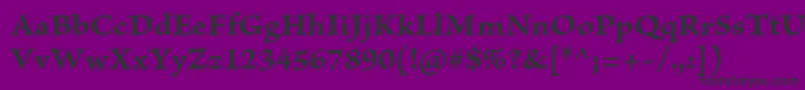 フォントBriosoproBoldcapt – 紫の背景に黒い文字