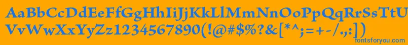 Шрифт BriosoproBoldcapt – синие шрифты на оранжевом фоне