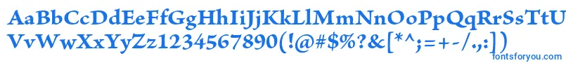 BriosoproBoldcapt-fontti – siniset fontit valkoisella taustalla