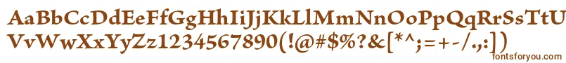Шрифт BriosoproBoldcapt – коричневые шрифты