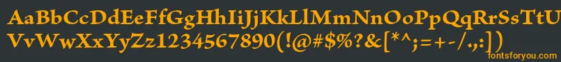 Шрифт BriosoproBoldcapt – оранжевые шрифты на чёрном фоне