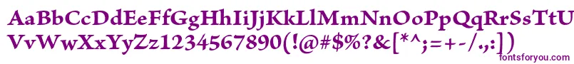 フォントBriosoproBoldcapt – 白い背景に紫のフォント