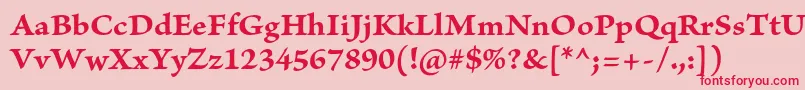 BriosoproBoldcapt Font – Red Fonts on Pink Background