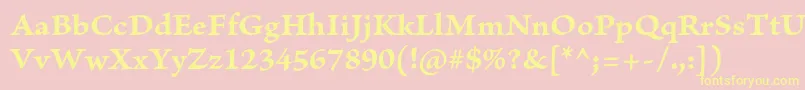 BriosoproBoldcapt Font – Yellow Fonts on Pink Background