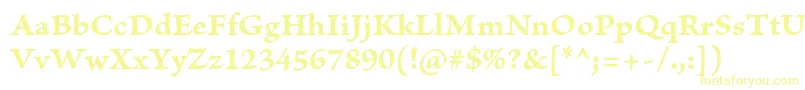 Шрифт BriosoproBoldcapt – жёлтые шрифты на белом фоне