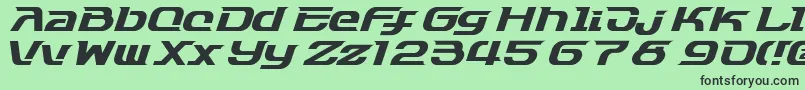 フォントDash9812 – 緑の背景に黒い文字