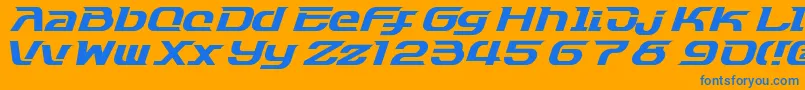 Dash9812 Font – Blue Fonts on Orange Background