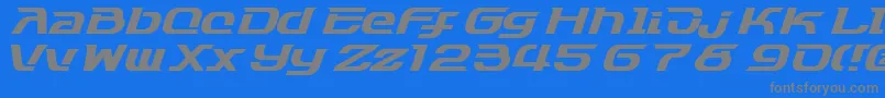 Dash9812 Font – Gray Fonts on Blue Background