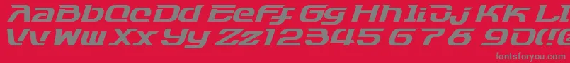 Dash9812 Font – Gray Fonts on Red Background