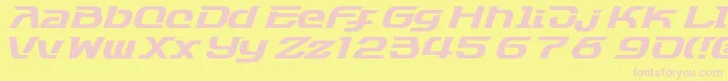 Dash9812 Font – Pink Fonts on Yellow Background