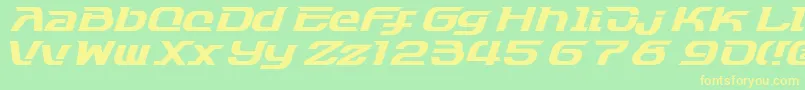 Dash9812 Font – Yellow Fonts on Green Background