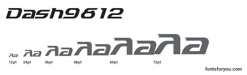 Dash9812 Font Sizes
