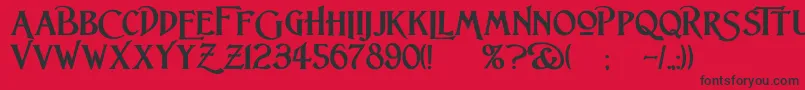 LightfootBold Font – Black Fonts on Red Background
