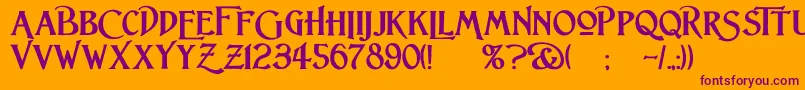 Шрифт LightfootBold – фиолетовые шрифты на оранжевом фоне