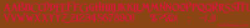 LightfootBold Font – Red Fonts on Brown Background