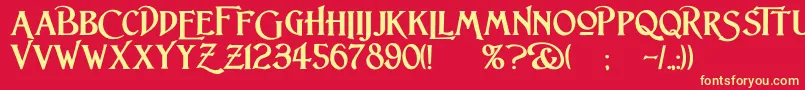 LightfootBold Font – Yellow Fonts on Red Background