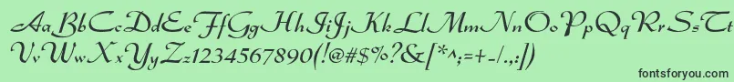 Dsadmiral Font – Black Fonts on Green Background