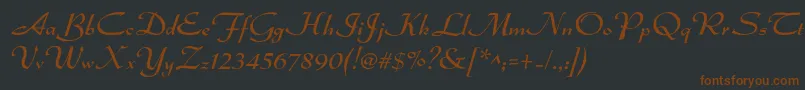 Dsadmiral Font – Brown Fonts on Black Background