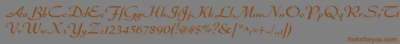 Dsadmiral Font – Brown Fonts on Gray Background