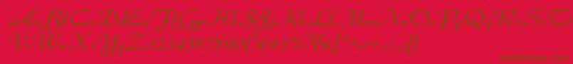 Dsadmiral Font – Brown Fonts on Red Background