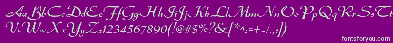 Dsadmiral Font – Green Fonts on Purple Background