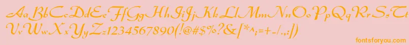 Dsadmiral Font – Orange Fonts on Pink Background