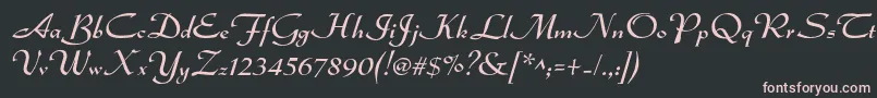 Dsadmiral Font – Pink Fonts on Black Background